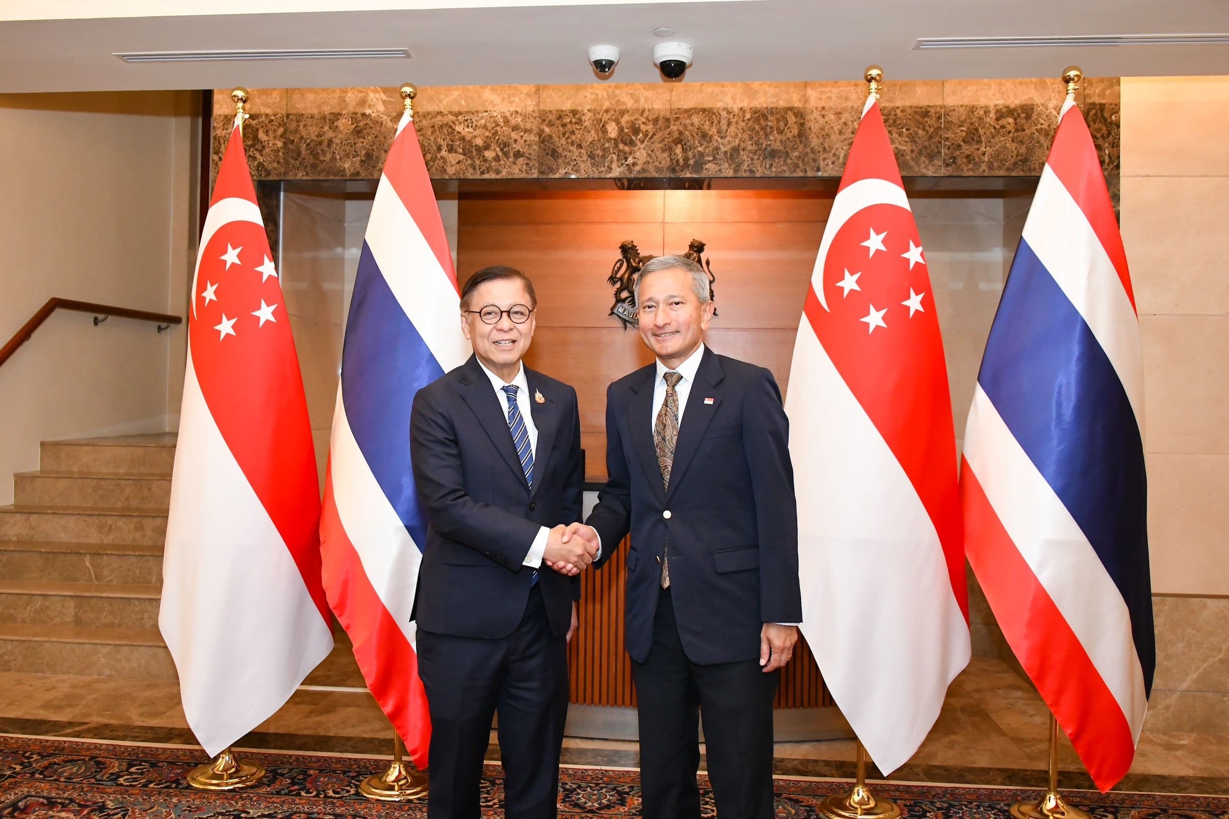 รัฐมนตรีว่าการกระทรวงการต่างประเทศหารือทวิภาคีกับรัฐมนตรีว่าการกระทรวงการต่างประเทศสิงคโปร์