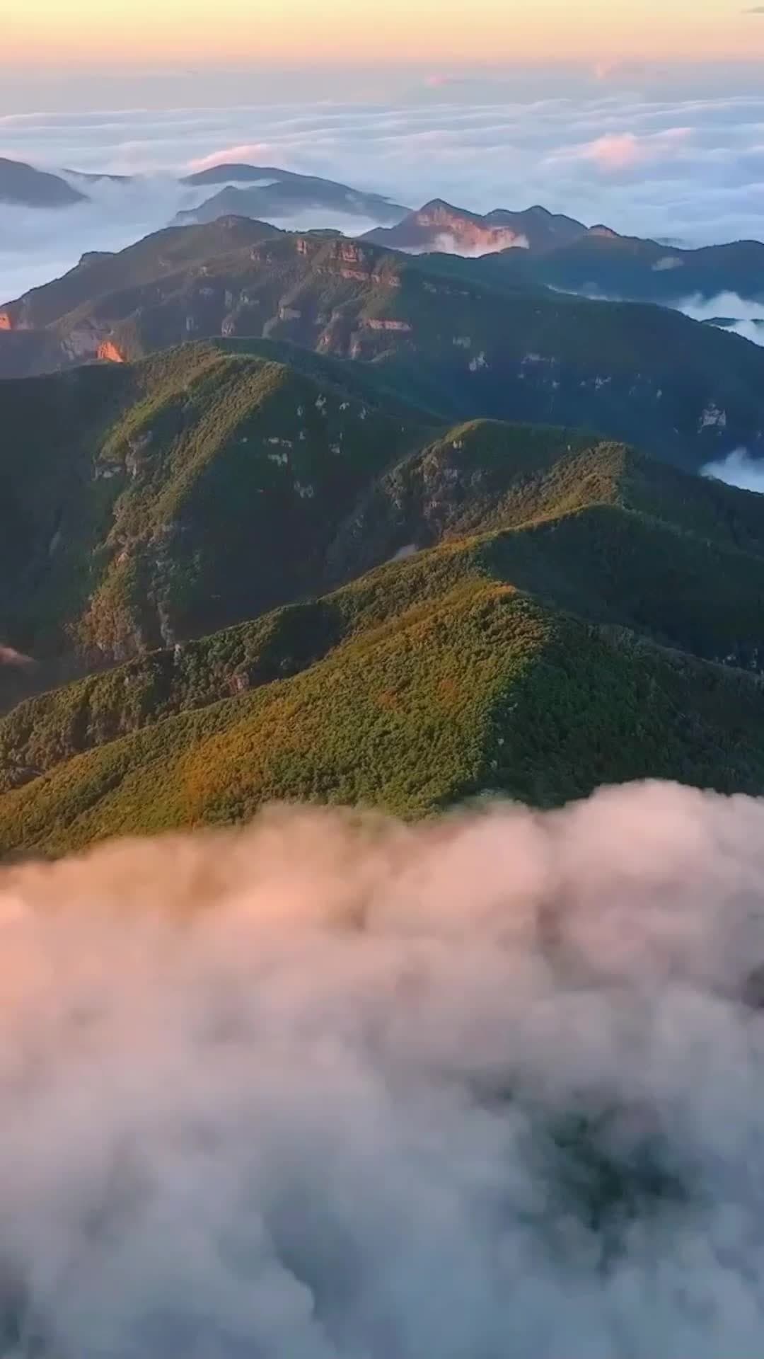 ทะเลเมฆ' ลอยคลุมขุนเขาสูงใหญ่ในซานซี