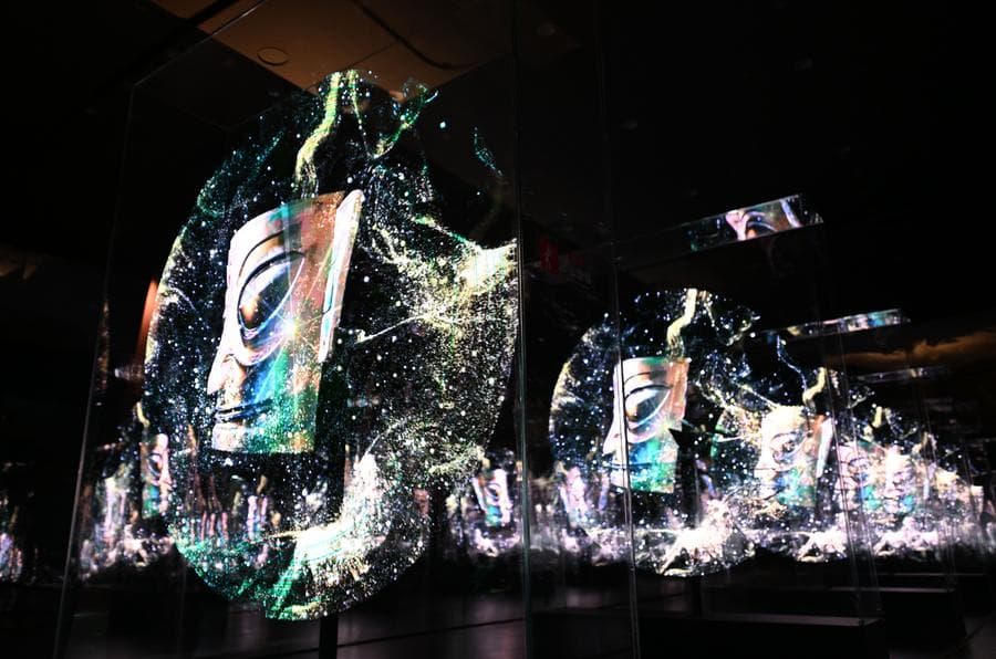 เทียนจินจัดนิทรรศการแหล่งโบราณคดี 'ซานซิงตุย' แสง-สีสมจริง