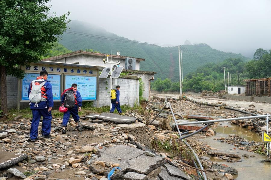 ผลพวงฝนตกหนักถล่ม 'เขตมี่อวิ๋น' ในปักกิ่ง