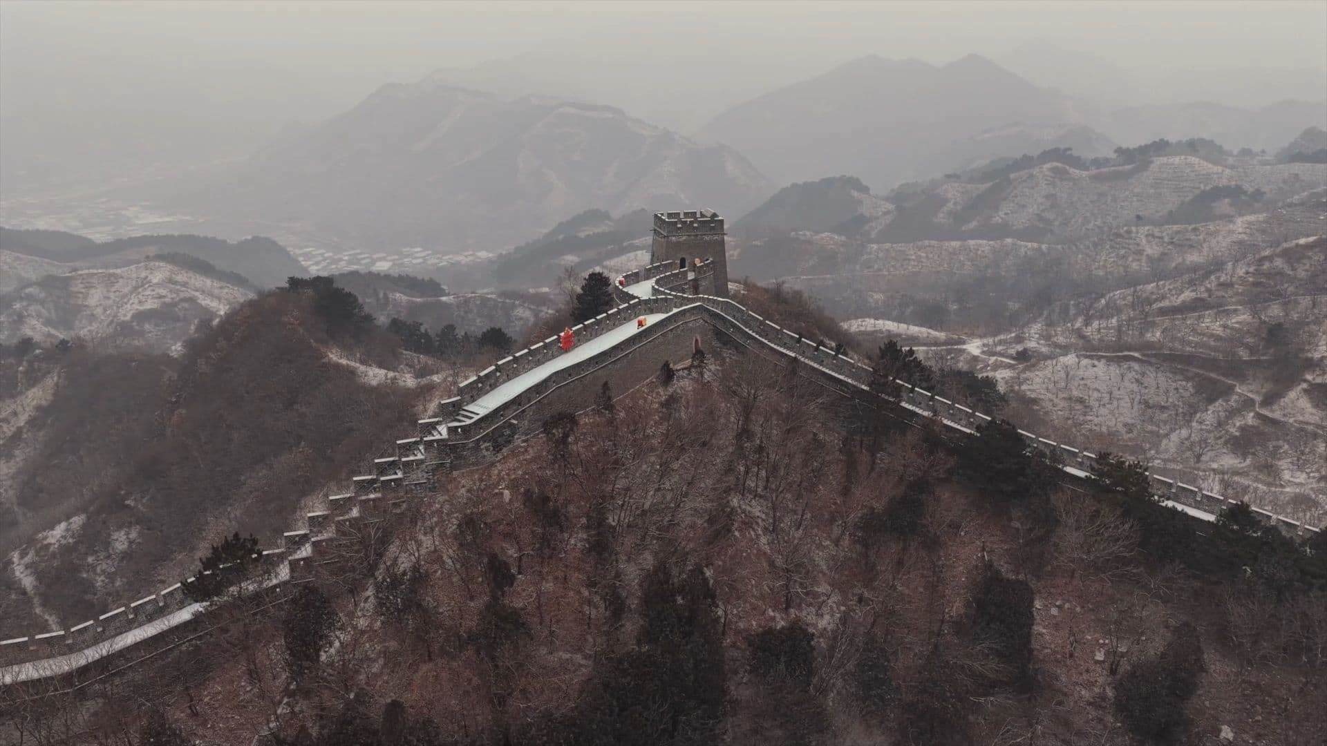 หิมะแรกโปรยประดับ 'กำแพงเมืองจีน' สร้างวิวสวยในเทียนจิน