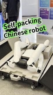 เลิกงานแล้วกลับบ้านได้! หุ่นยนต์ฮิวแมนนอยด์พับตัวเองลงกล่อง-ปิดการทำงานไม่ง้อคน