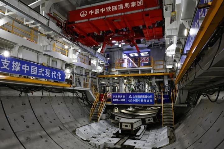 GLOBALink : จีนสร้าง ‘อุโมงค์ลอดแยงซี’ ยาว 11.18 กม. ช่วยรถไฟเร็วสูงวิ่งแบบไม่ลดสปีด
